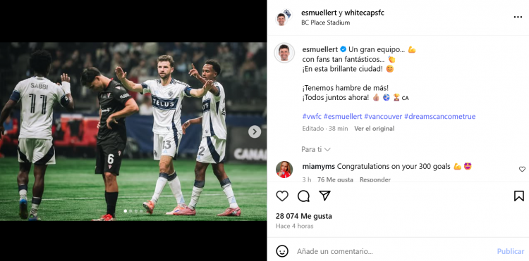 Müller celebrating a goal