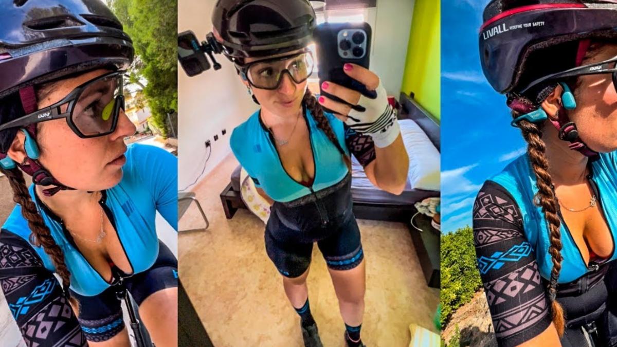 Cecilia Sopeña on her bike