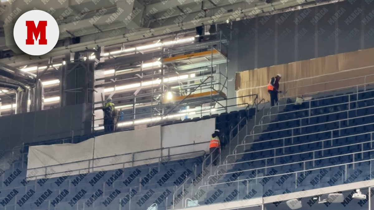 Obras &#039;express&#039; en el Bernabéu para insonorizar los conciertos de la NFL