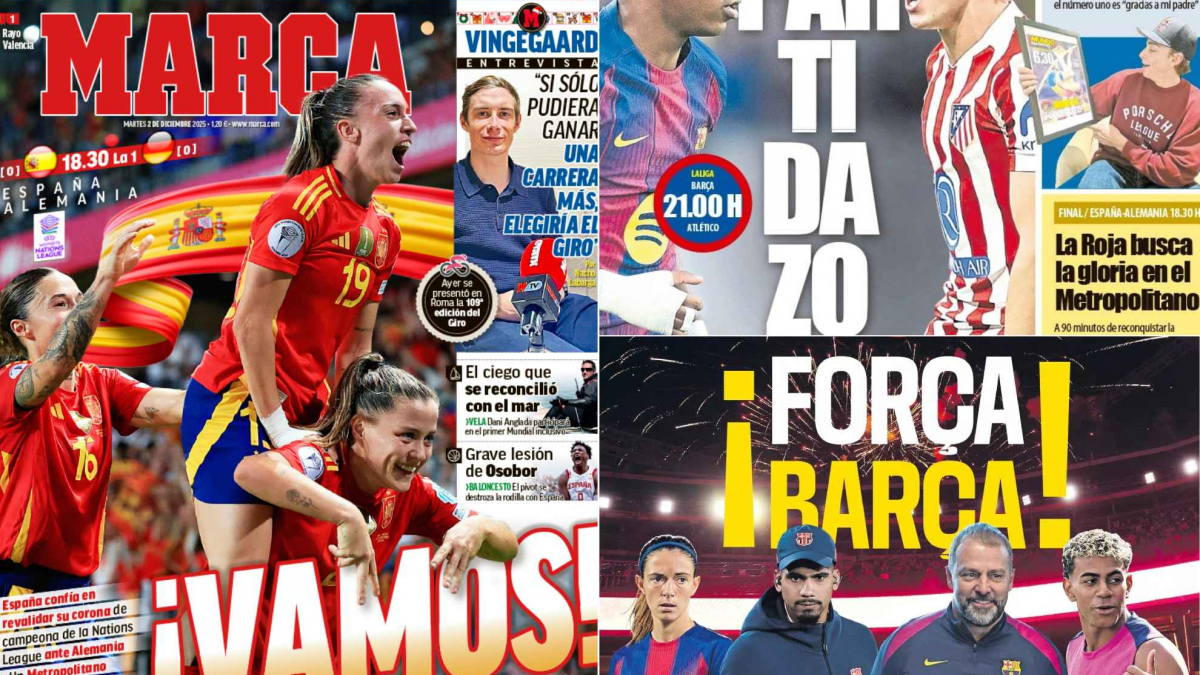 Las portadas: a por la Nations en el Metropolitano... y el liderato en juego en el Camp Nou