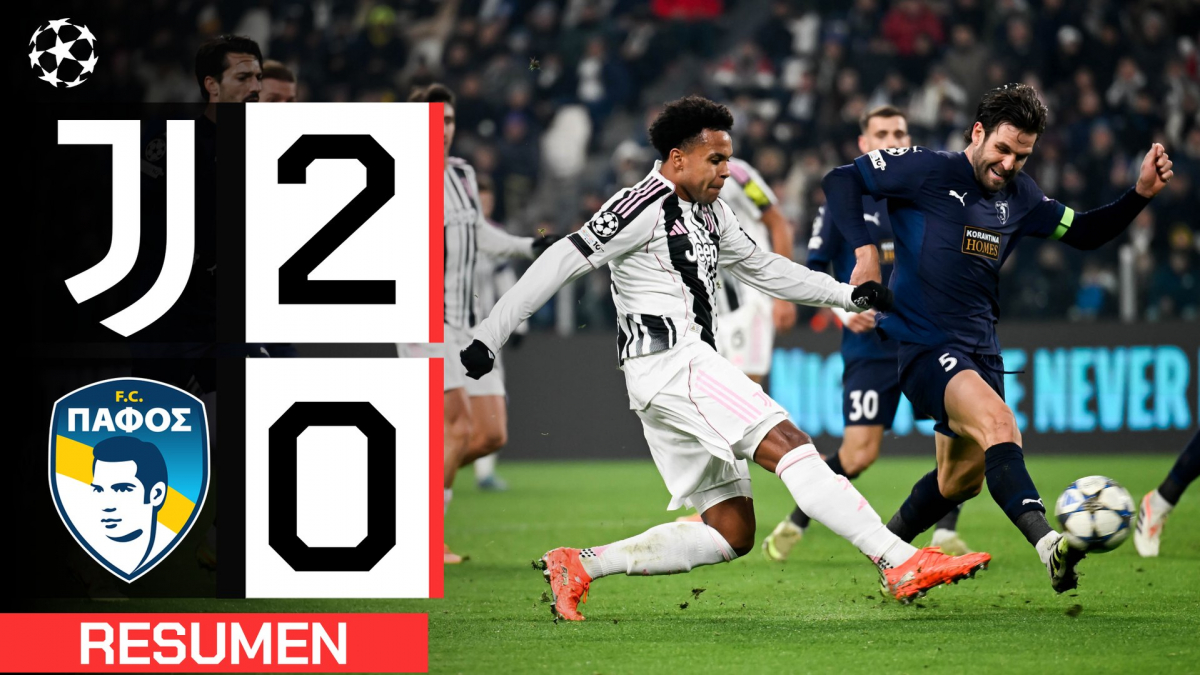 Juventus 2-0 Pafos | Resumen Champions League