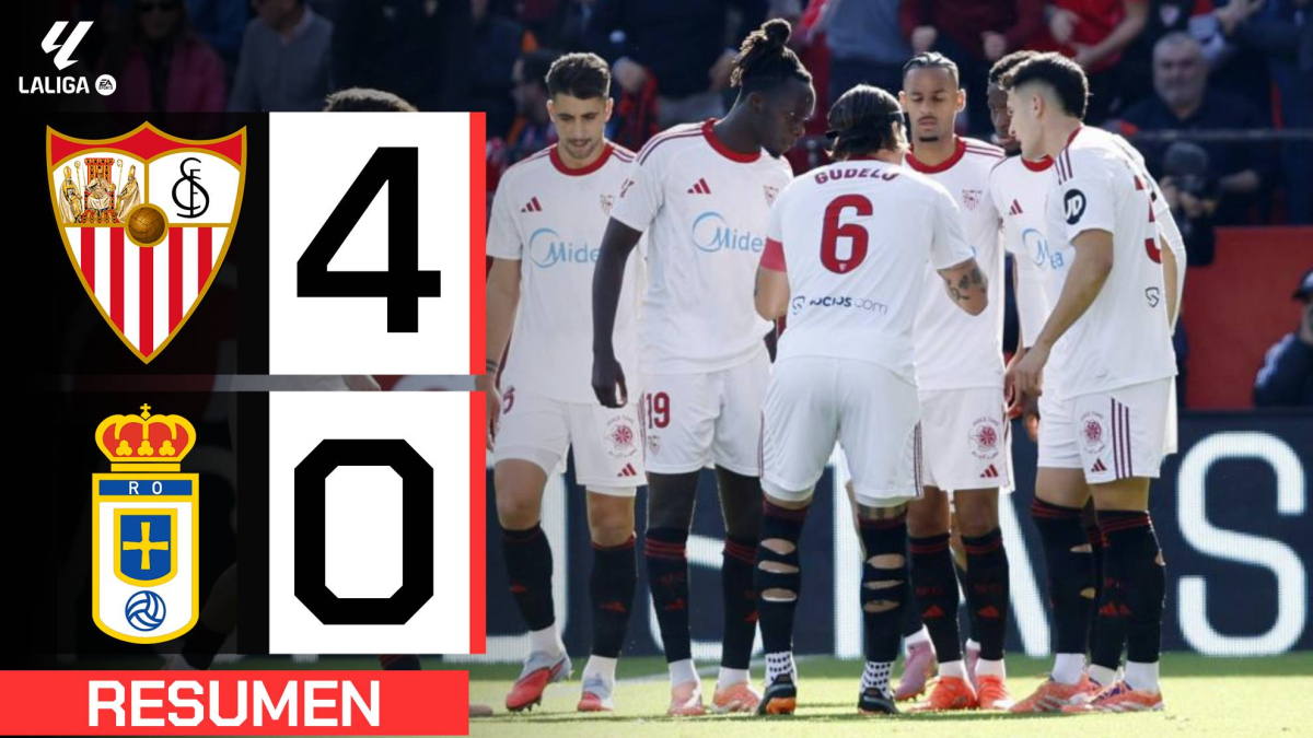 Sevilla 4-0 Oviedo | Resumen LaLiga