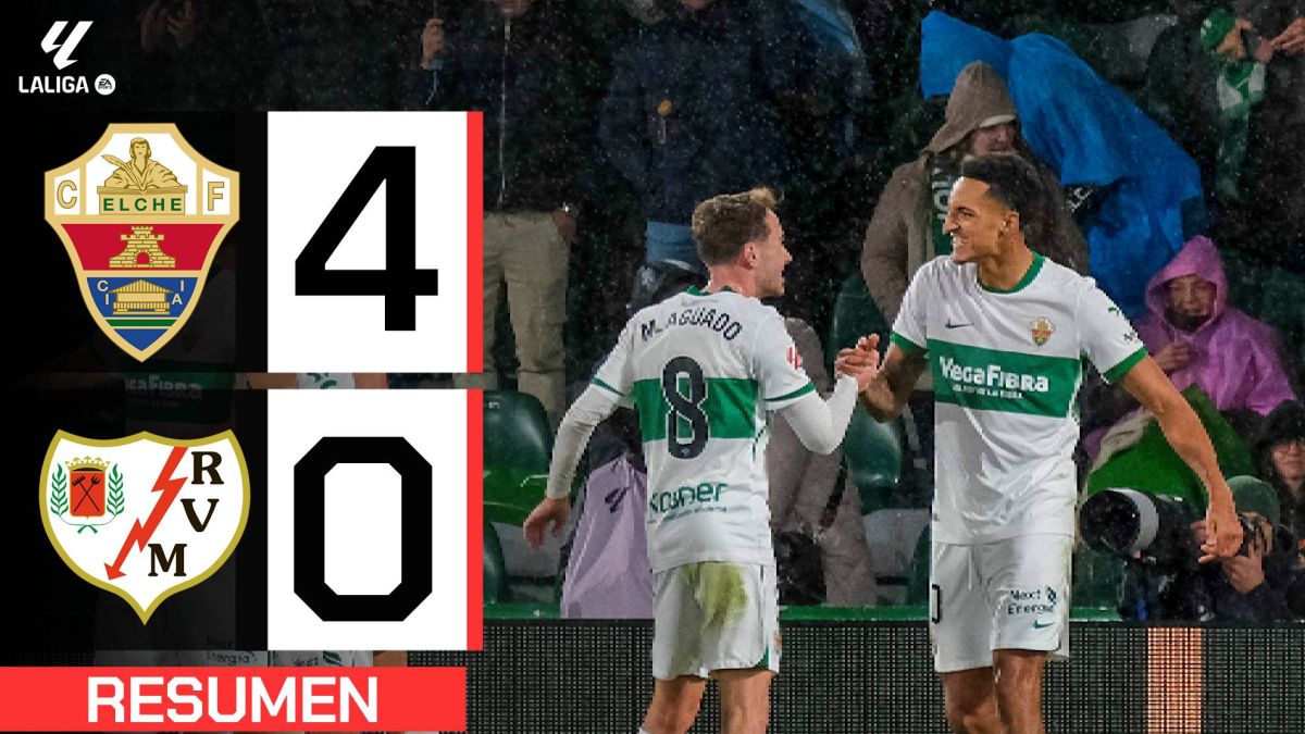 Elche 4-0 Rayo Vallecano | Resumen LaLiga