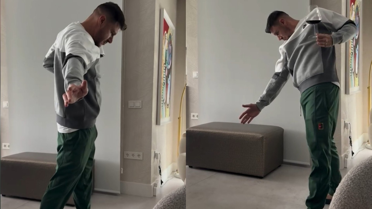 La clase de toreo de Joaquín que no te esperabas: ¡con una copa de vino en la mano!