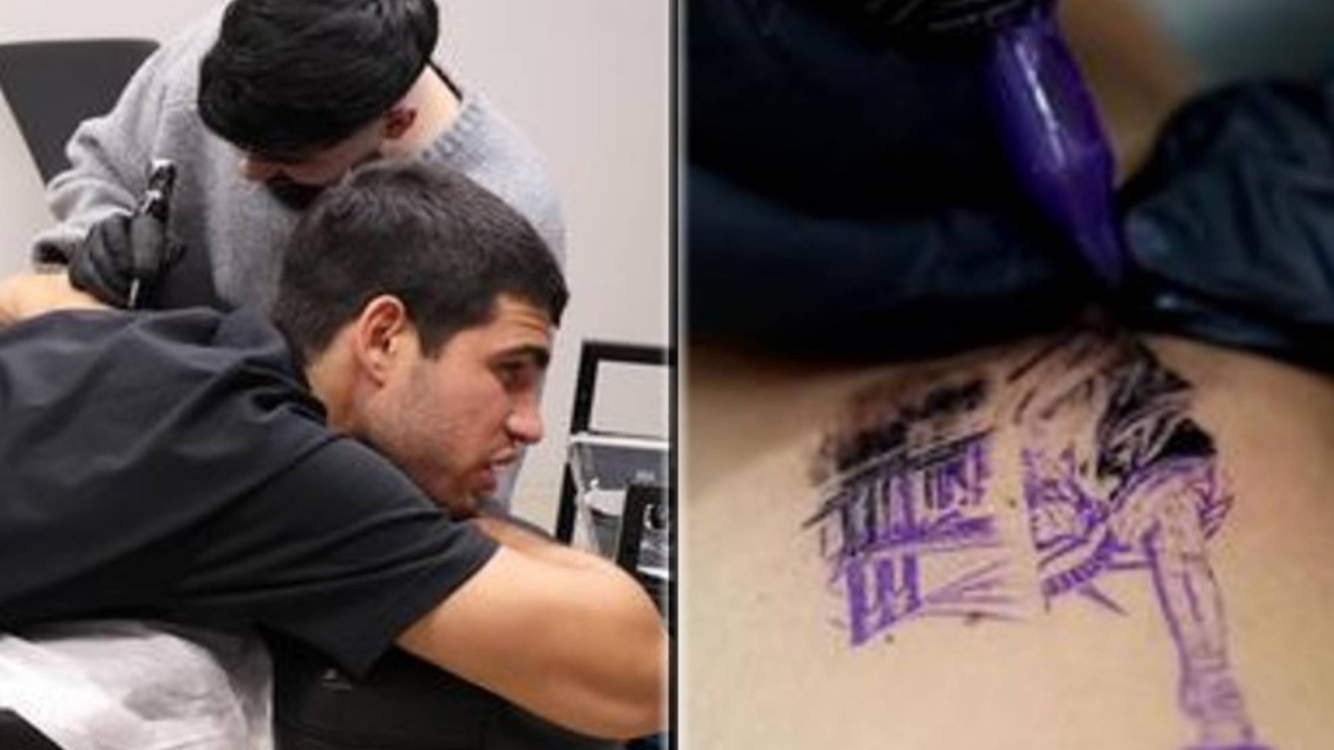 Alcaraz cumple su promesa y se tatúa la Estatua de la Libertad y el Puente de Brooklyn: todos los tatuajes de Carlos