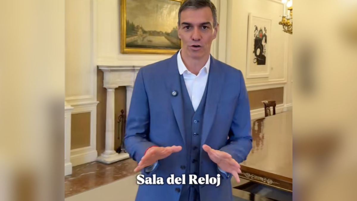 Sánchez enseña los secretos de la Moncloa en un vídeo para TikTok: "Un 'house tour' en plan Isabel Preysler"