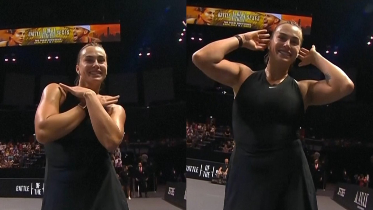 Sabalenka es puro espectáculo: suena 'Macarena' y...<br>