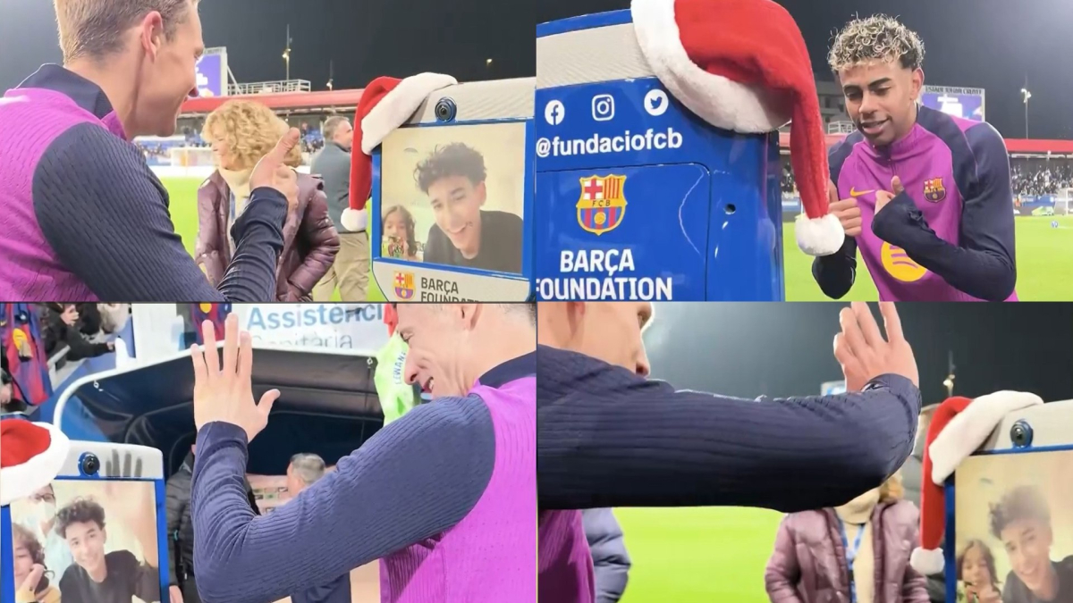 El Barça regaló una sonrisa a los niños hospitalizados durante su sesión de entrenamiento a puerta abierta