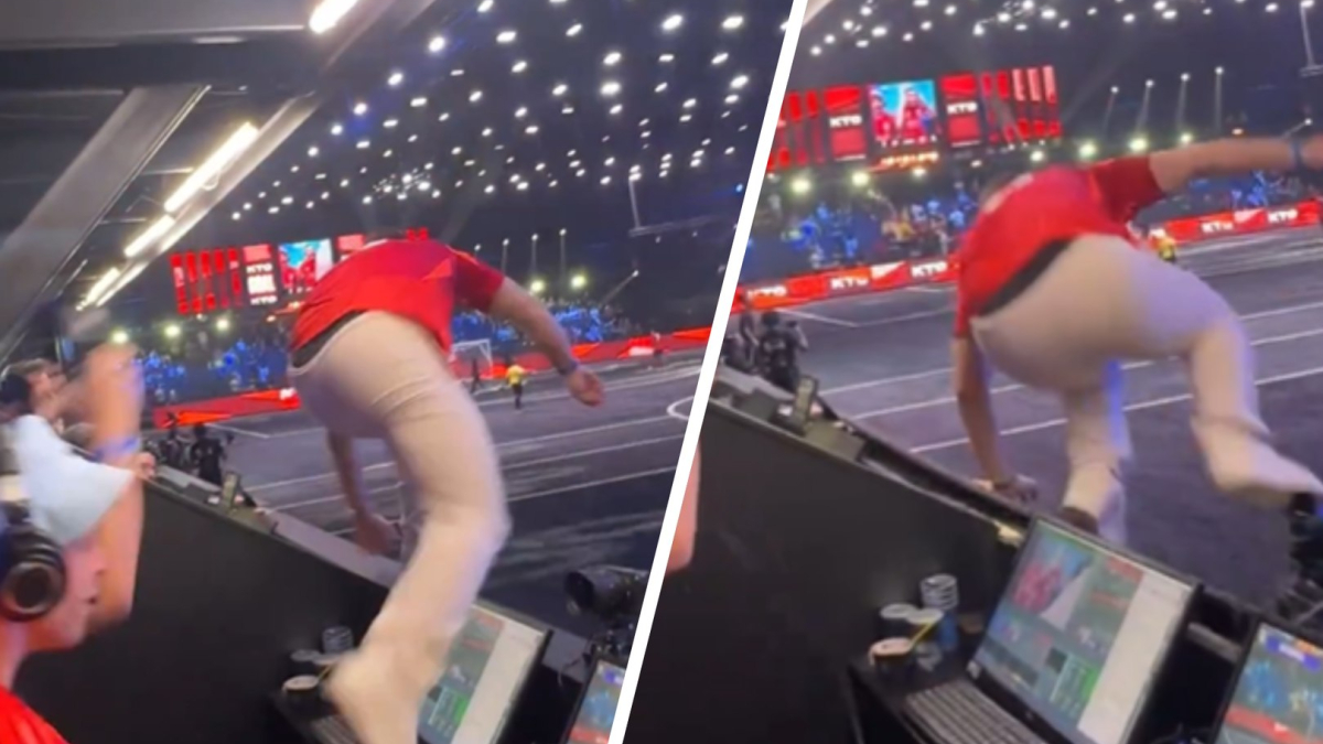 Spursito, a punto de lesionarse por la euforia de la victoria de España