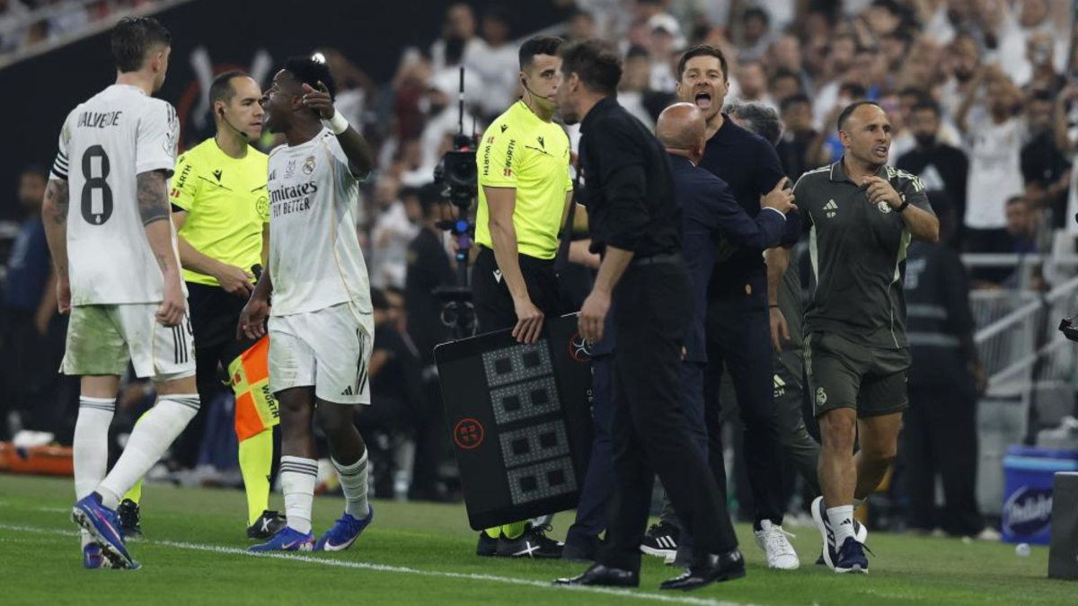 Tuit del Atlético tras la polémica Simeone-Vinicius<br>