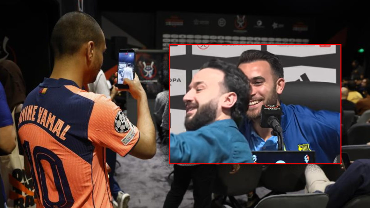 Surrealista momento en la rueda de prensa de Eric García: ¡le pidieron una foto!