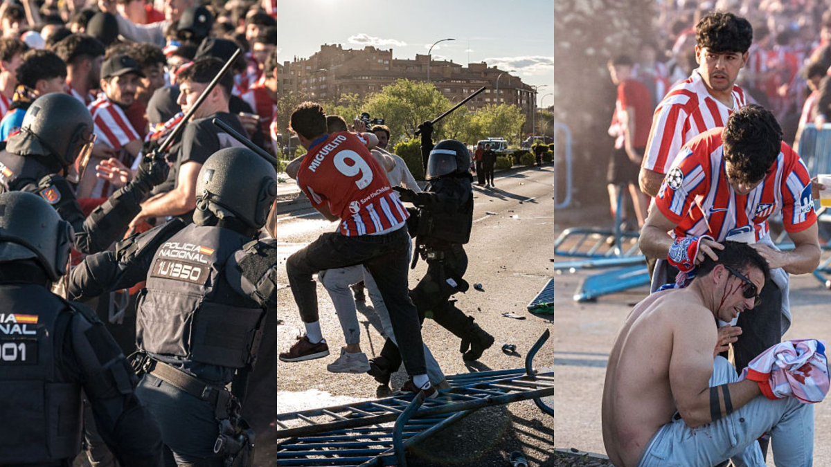 Heridos y cargas policiales en la previa