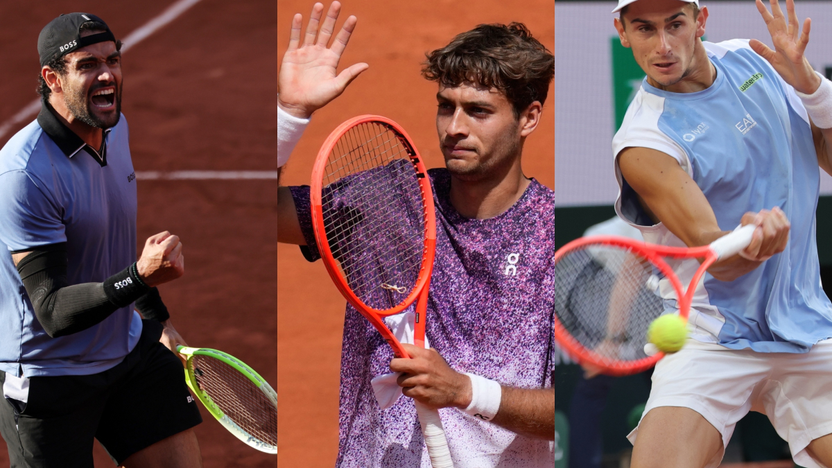 Italia es la capital del tenis: tres en cuartos de Roland Garros, uno en semifinales y sin Sinner y Musetti