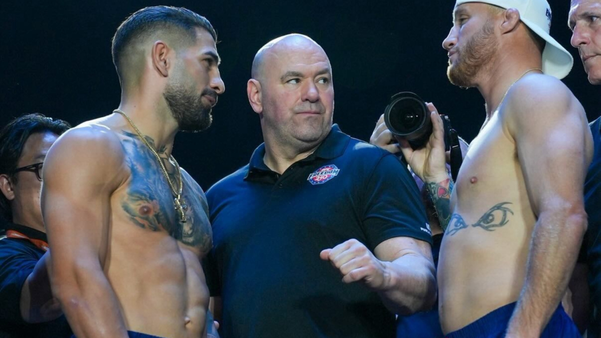 Ilia Topuria y Justin Gaethje se ven las caras por última vez antes de UFC Casa Blanca