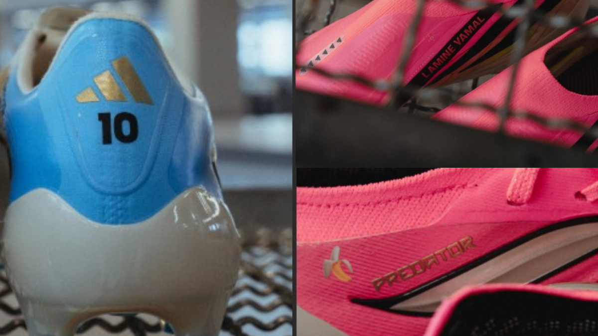 Botas con mensaje: las tres fechas de Messi, las dos banderas de Lamine, un plátano en el pie de Pedri...