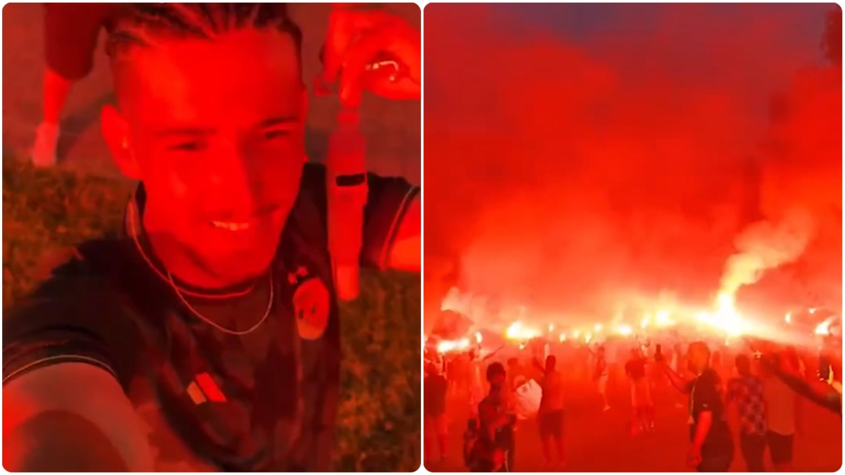 Espectacular fiesta pirotécnica de los argelinos en Kansas City antes de debutar ante Argentina