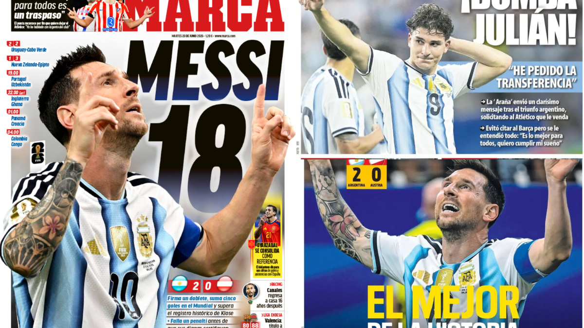 Messi 18, bomba Julián...<br>