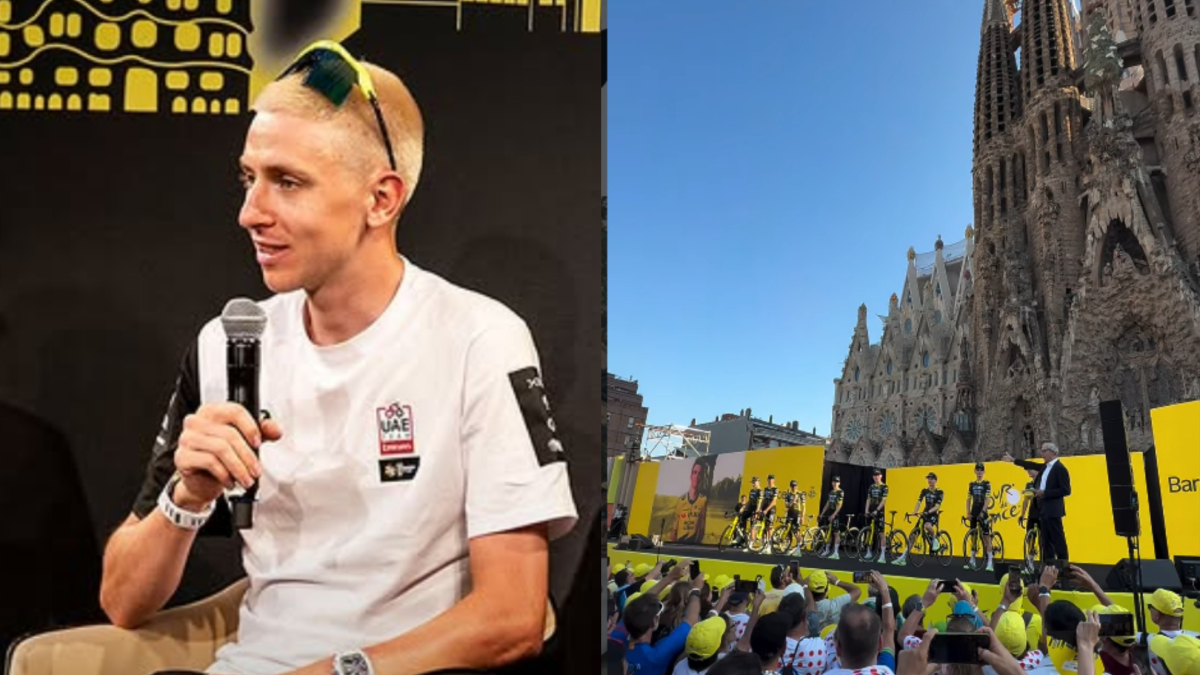 Pogacar manda un aviso en la increíble presentación del Tour en la Sagrada Familia: "Subo el nivel"