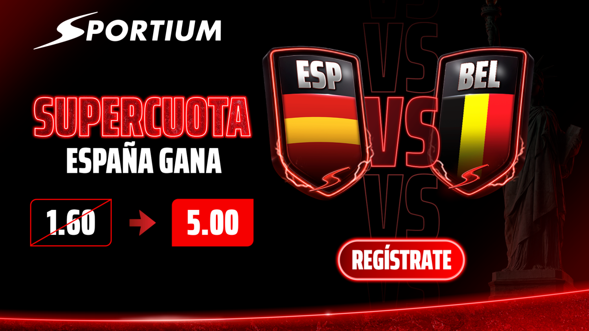 ¡Sportium lo vuelve a hacer! Supercuota 5.00 si España gana a Bélgica y Doble Bono de hasta 200€