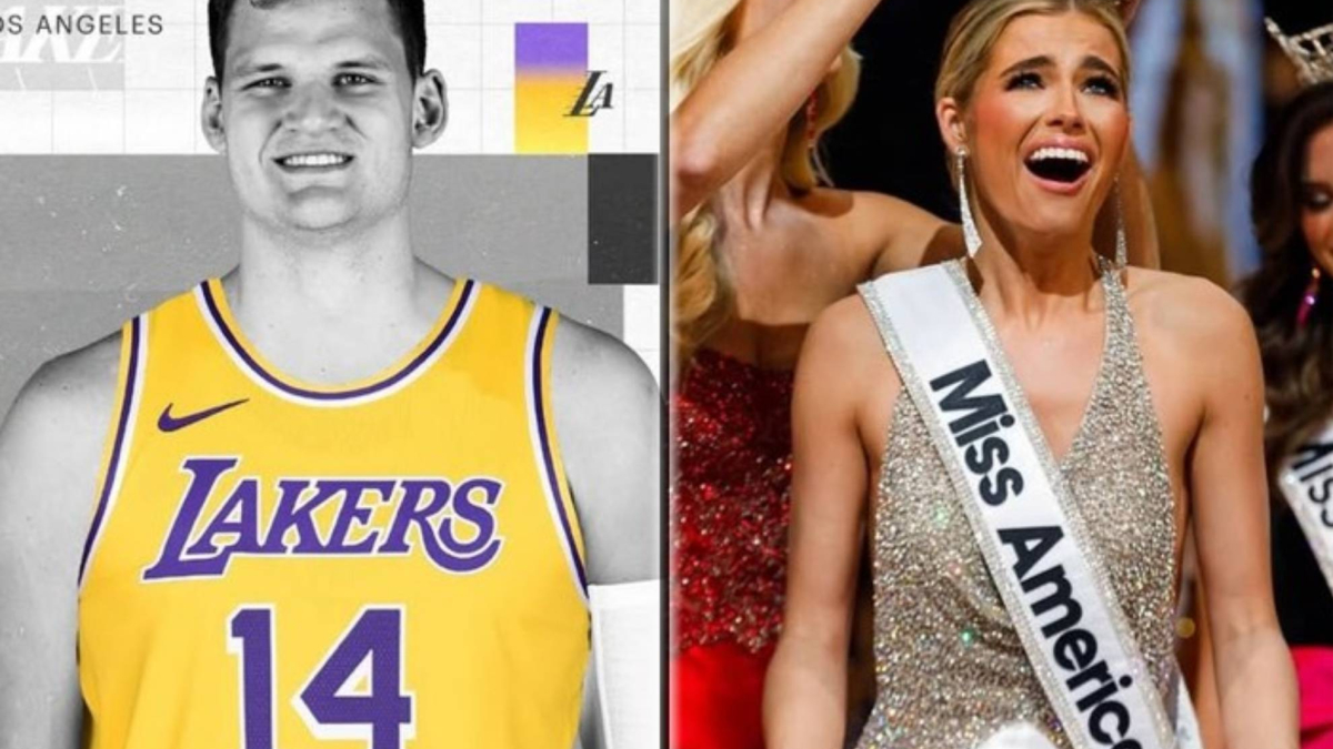 Los Lakers presentan al coloso "dominante" comprometido con Miss América: "No lo dejamos escapar"