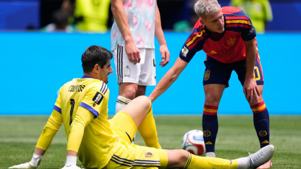 Courtois se marcha lesionado... y entre lágrimas