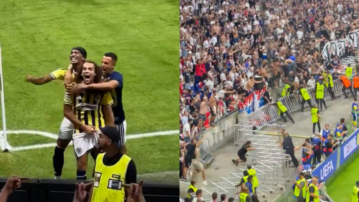 ¡Guendouzi contra todo el estadio! El francés se encara con toda la grada del Lyon