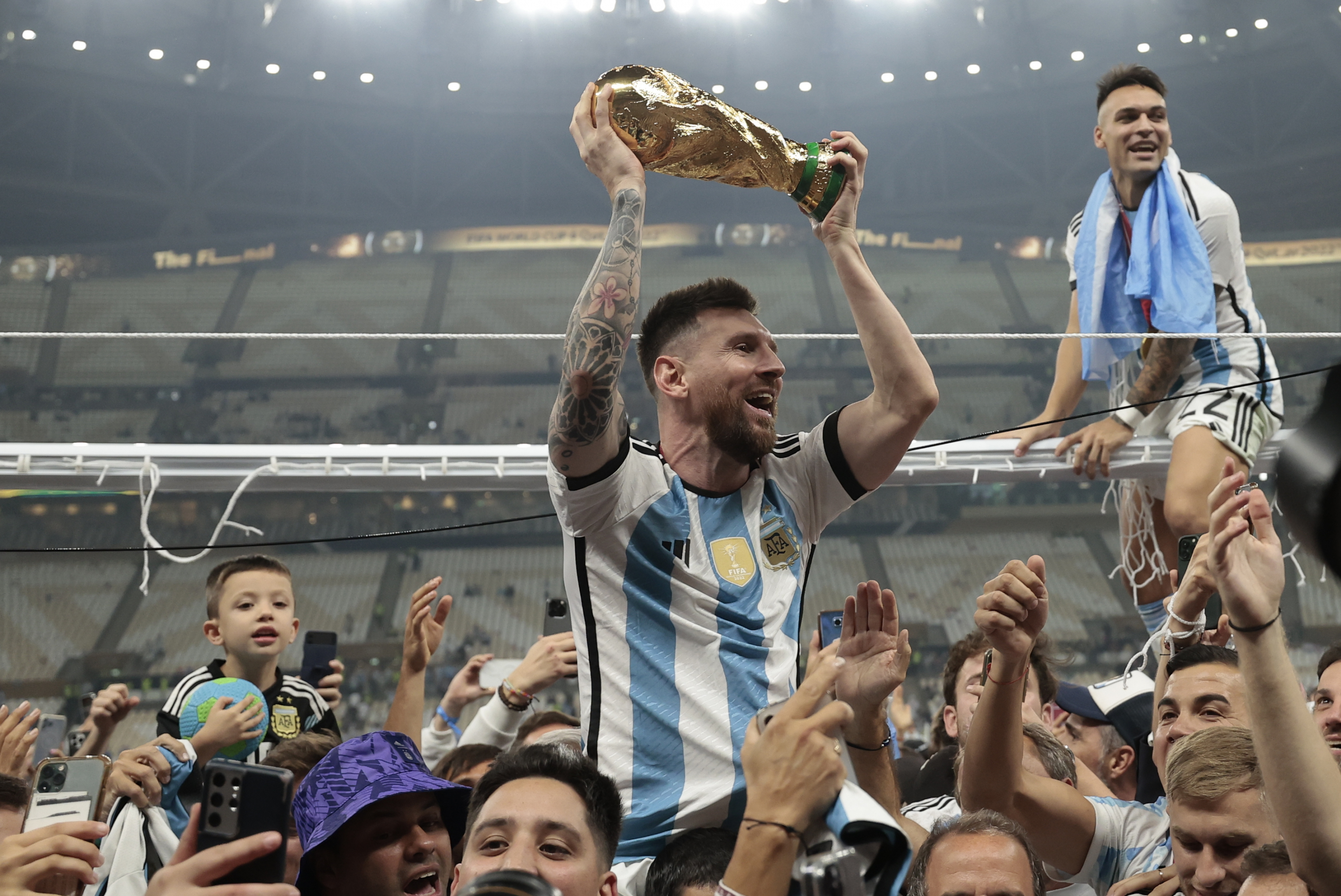 Leo Messi tras ganar el Mundial de Qatar 2022 con Argentina