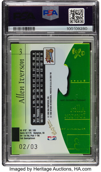 rare allen iverson cards Ultra-rare Allen Iverson card sells for record price
