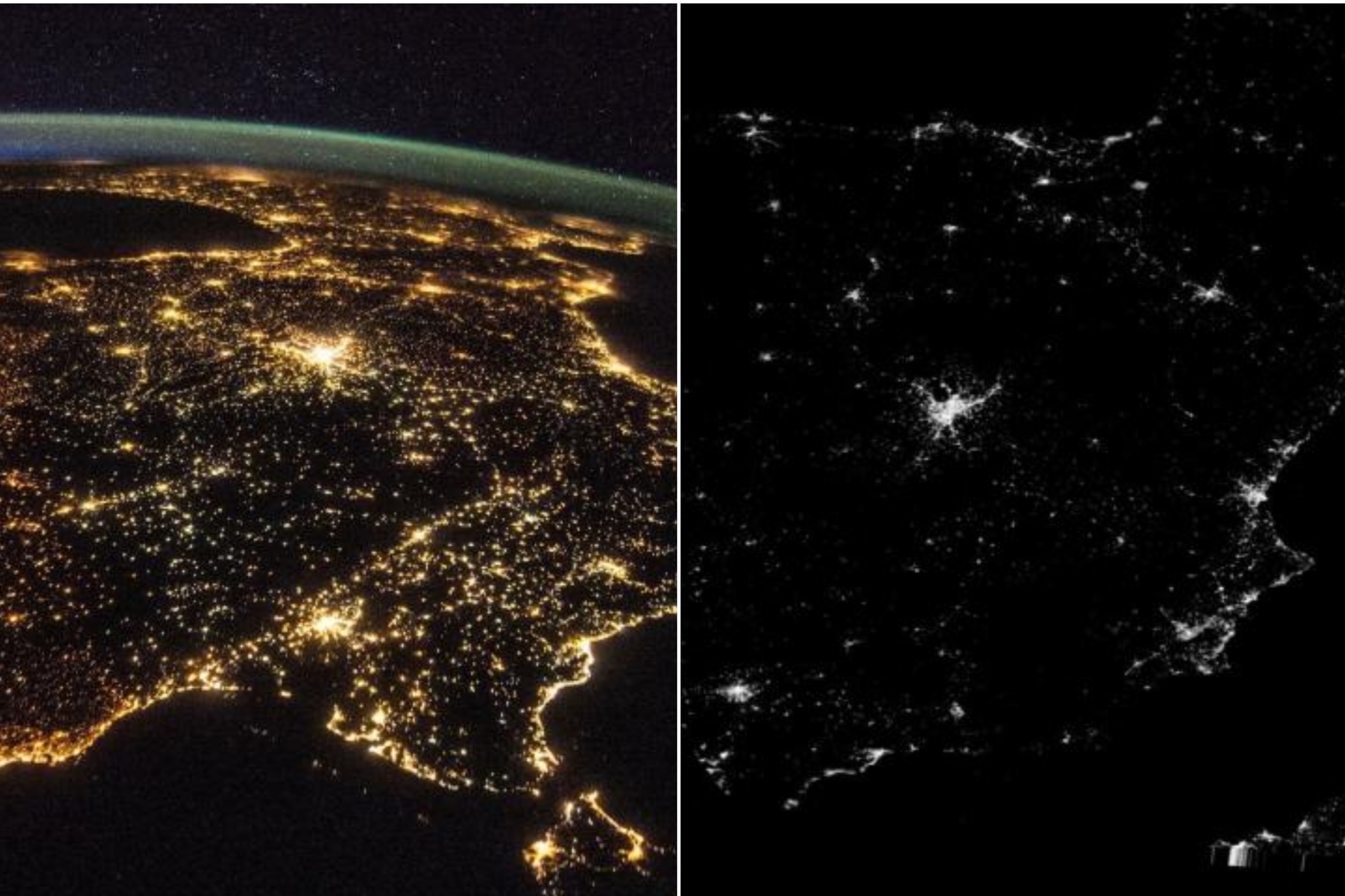 La impactante imagen de la NASA en pleno apagón de España