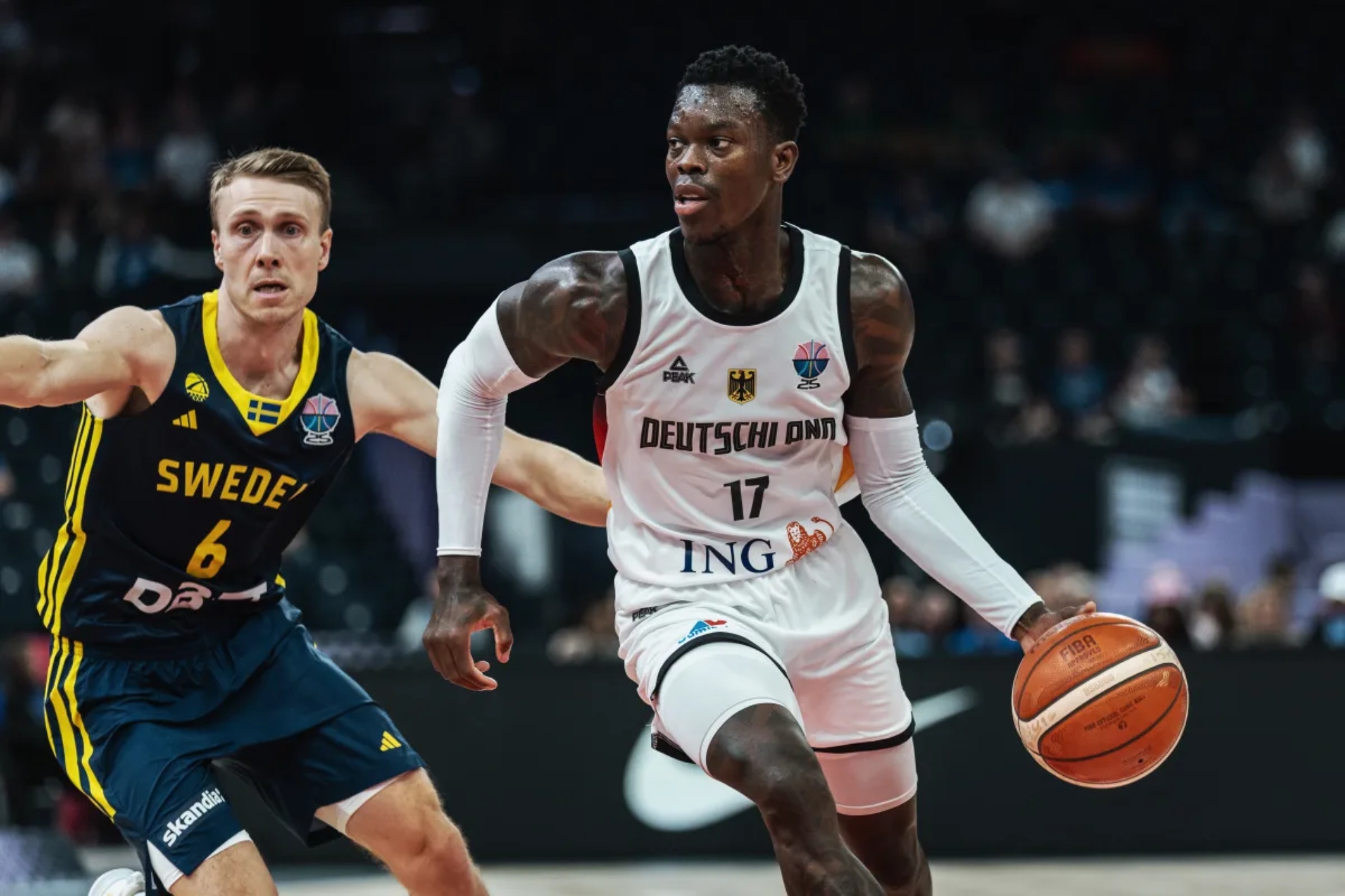 Dennis Schroder, during the match against Sweden.