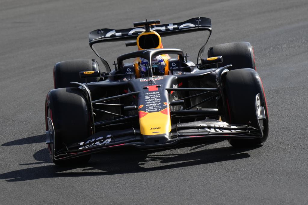 Verstappen, en acción.
