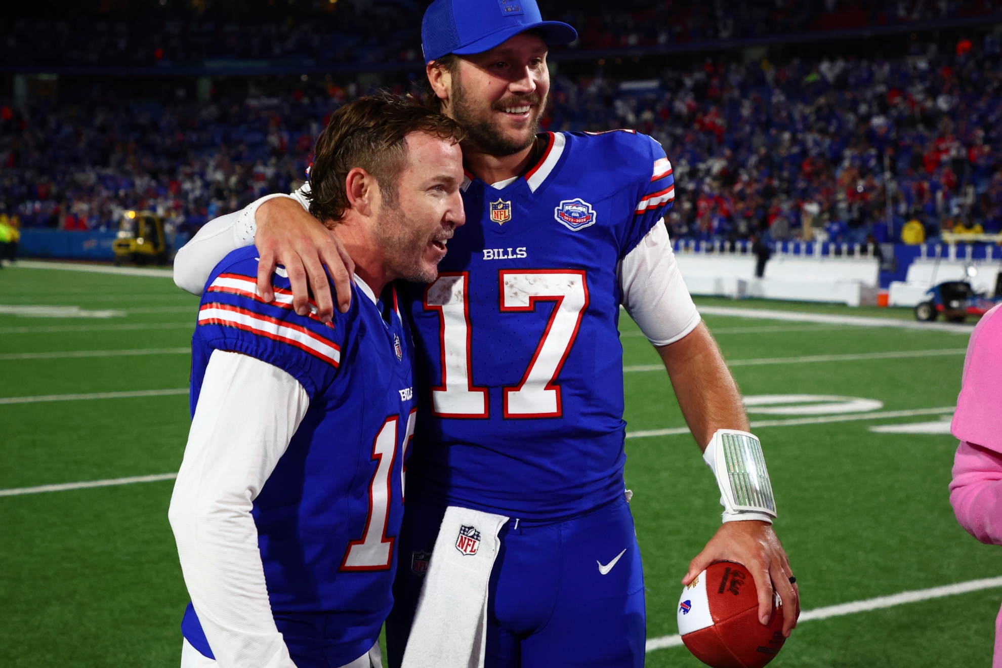 Matt Pater and Josh Allen, the heroes of the Bills against the Ravens.