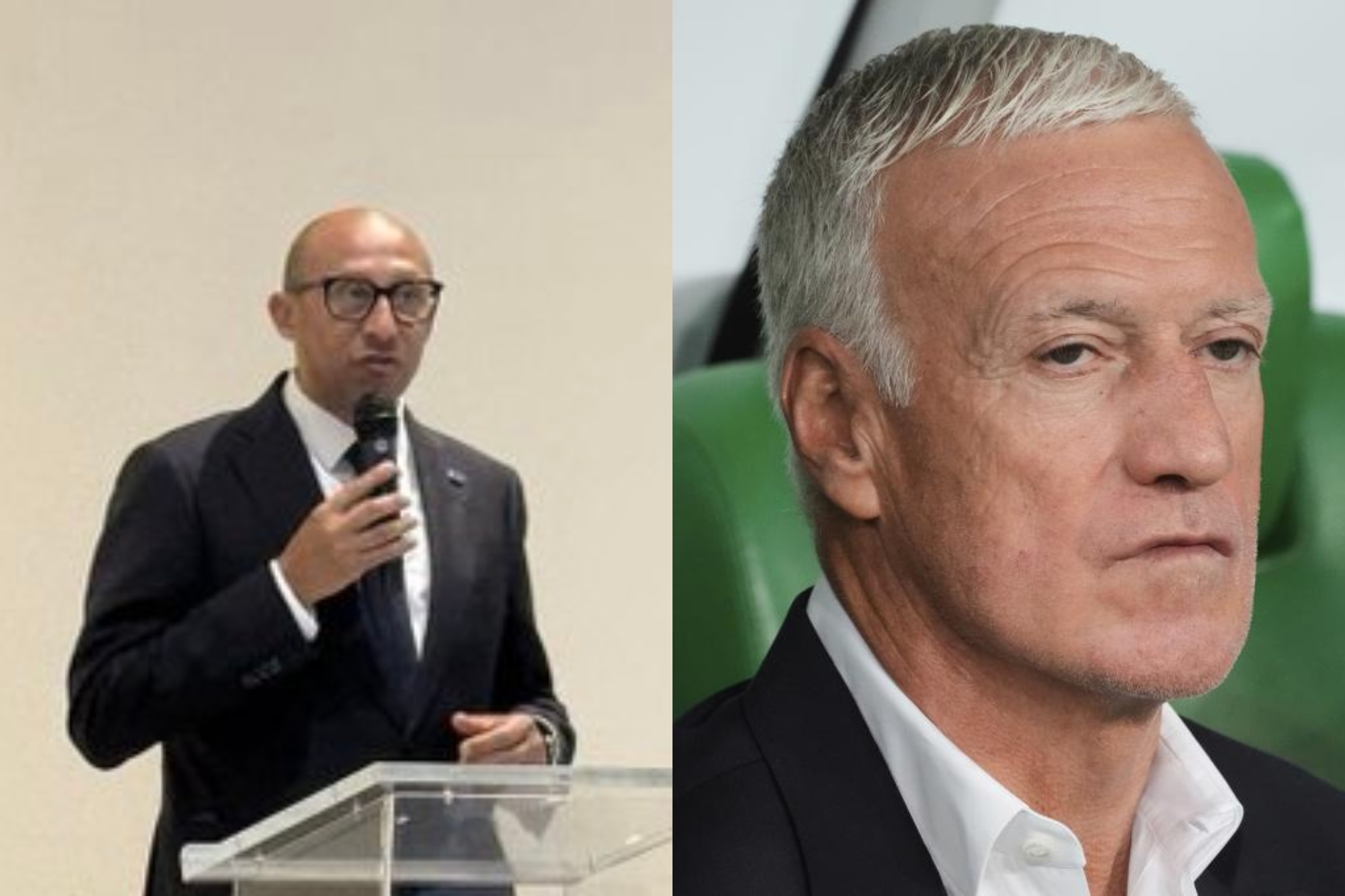 رئيس FFF ، Philippe Diallo و Didier Deschamps