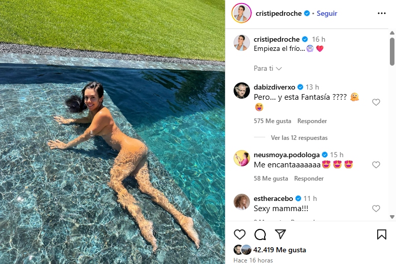 El posado de Cristina Pedroche