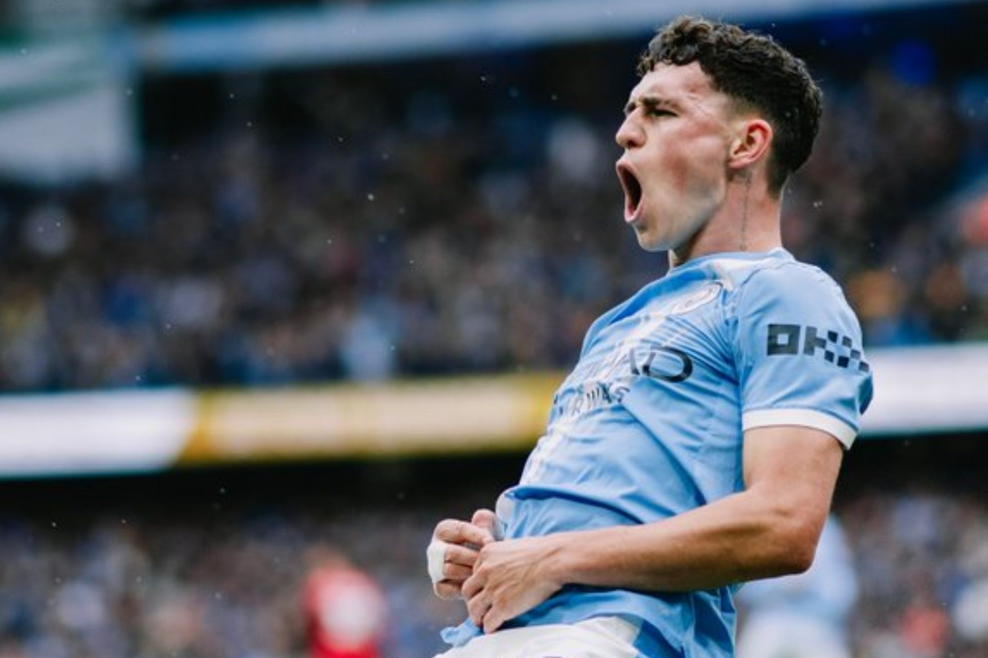 A player in a moment of intense focus