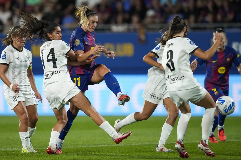 Alexia Putellas, durante el partido ante el DUX Logroño esta temporada.