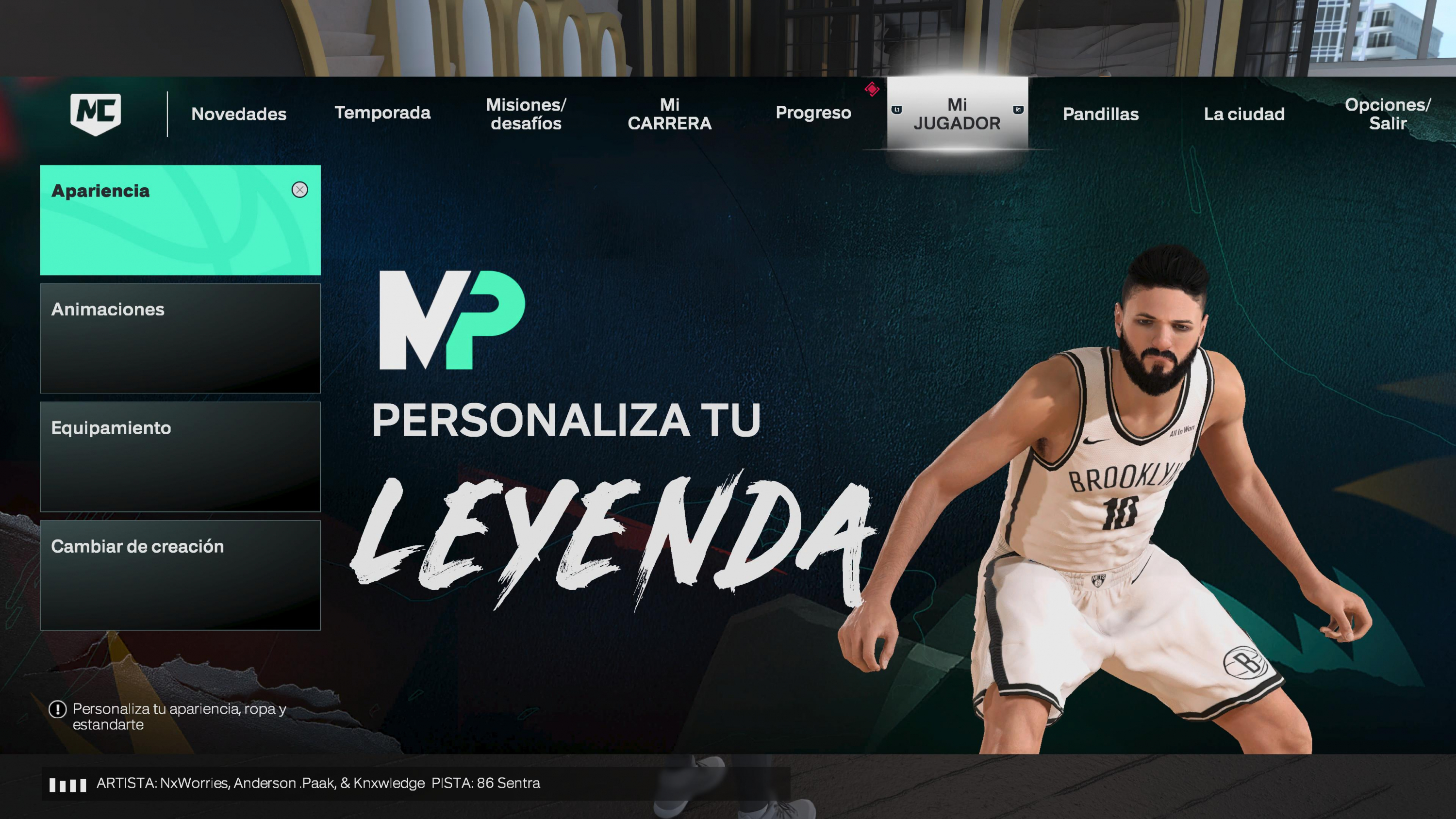 Así luce mi jugador con la camiseta de los Nets.