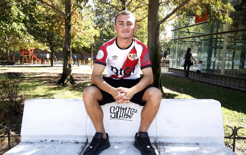 Samu Becerra, durante su entrevista con MARCA