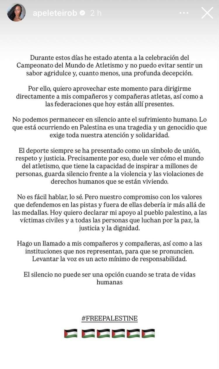 Comunicado de Ana Peleteiro