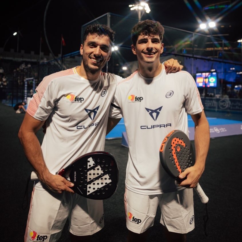 Ale Galán y Arturo Coello durante el Mundial 2024 con España.