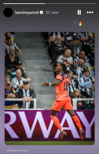 Lamine Yamal en su Instagram