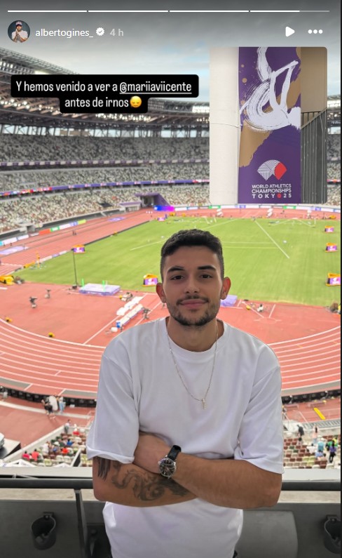Alberto Ginés, en el estadio de Tokio.