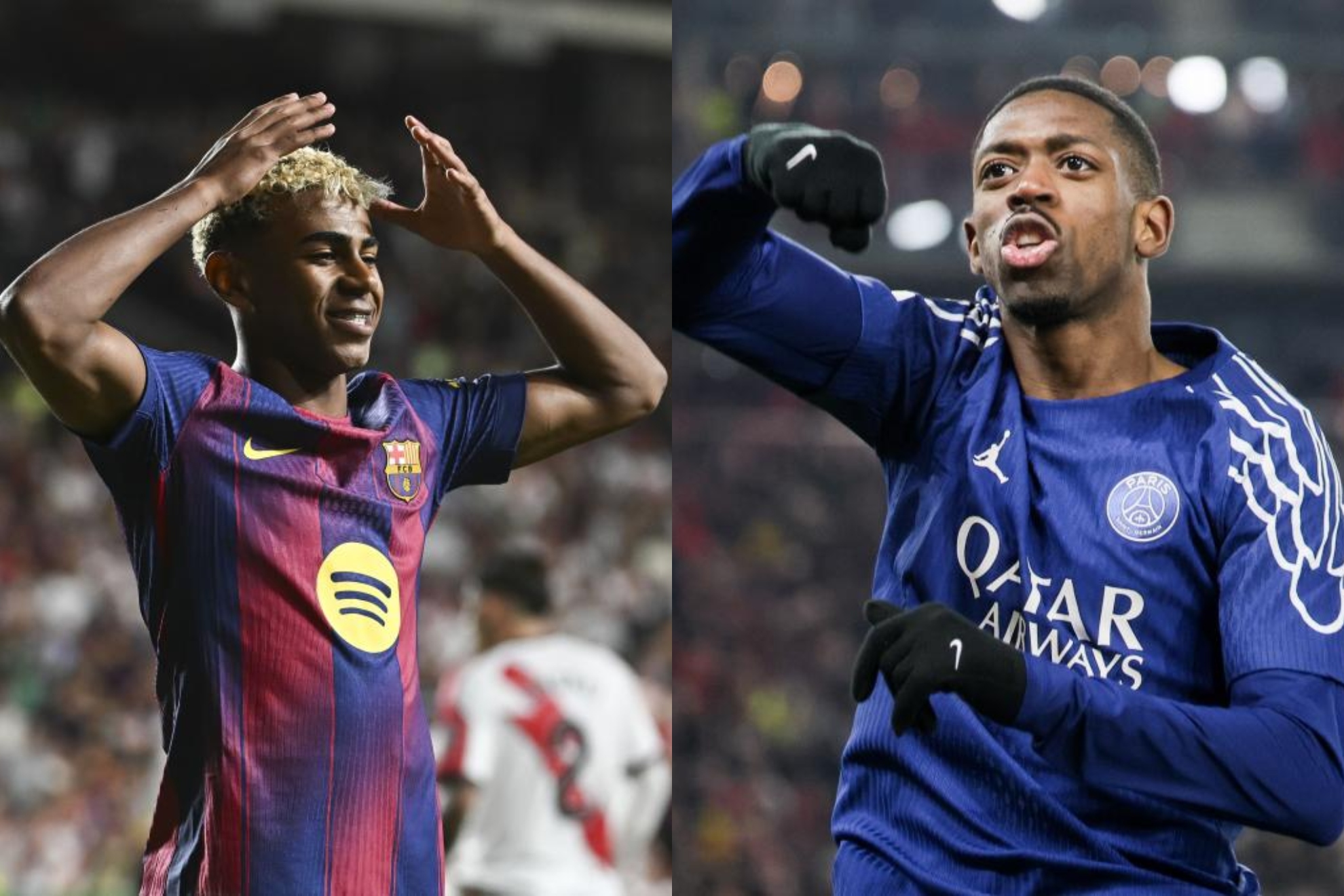 Lamine Yamal y Dembelé.