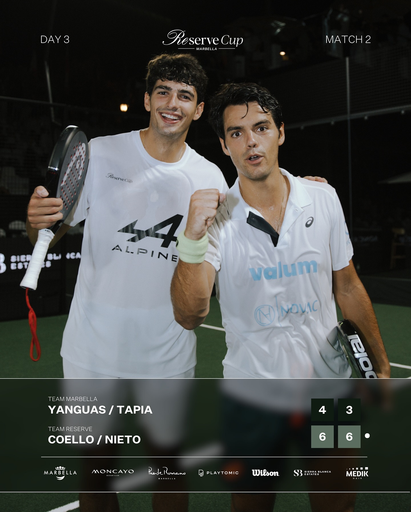 Coki y Coello se llevaron el partido pese a la genialidad de Tapia.