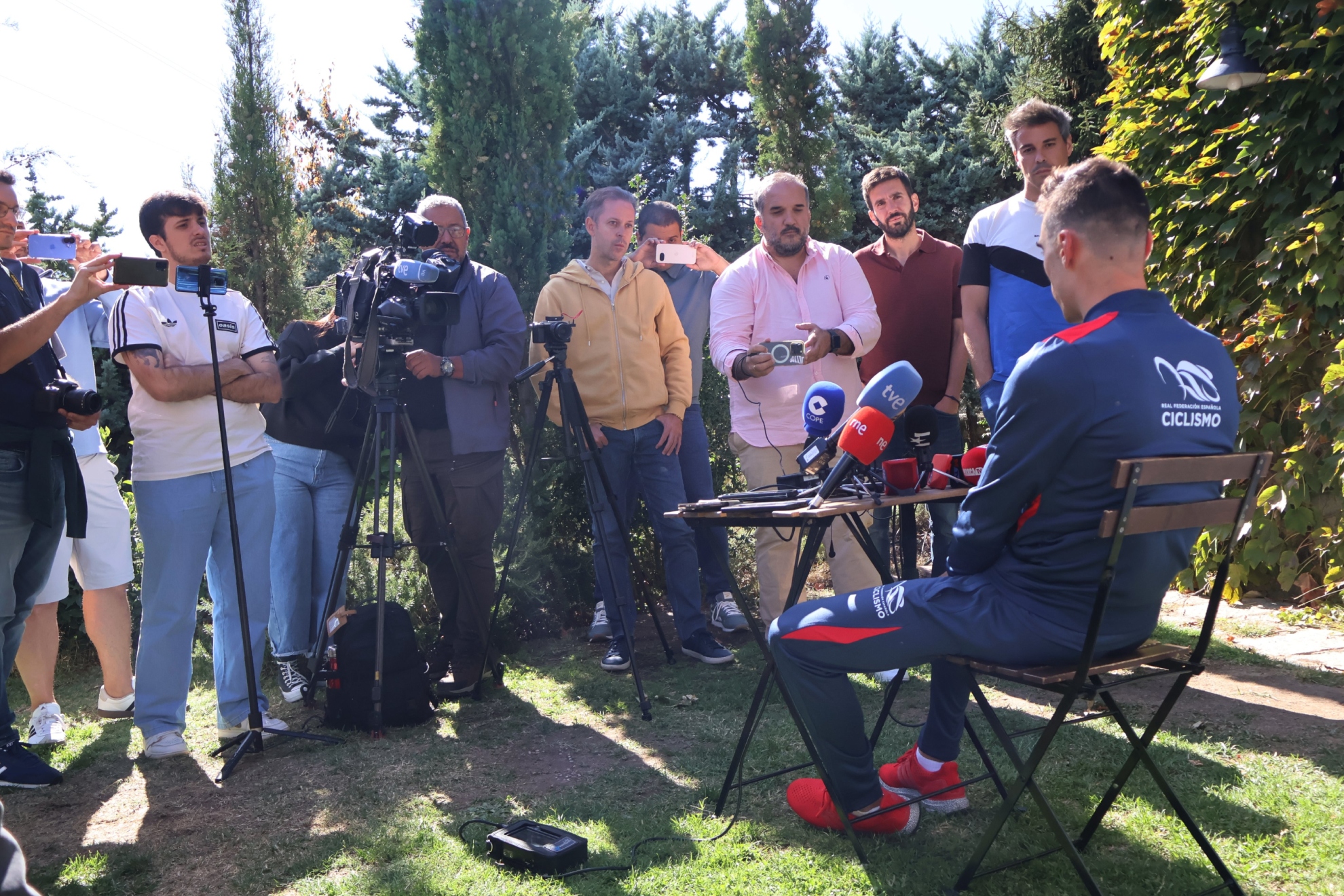 Ayuso, en el encuentro con los medios.