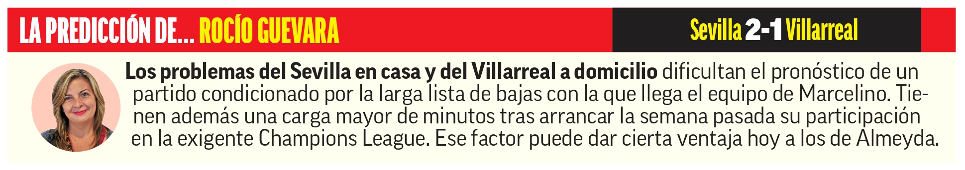 Predicción del Sevilla - Villarreal