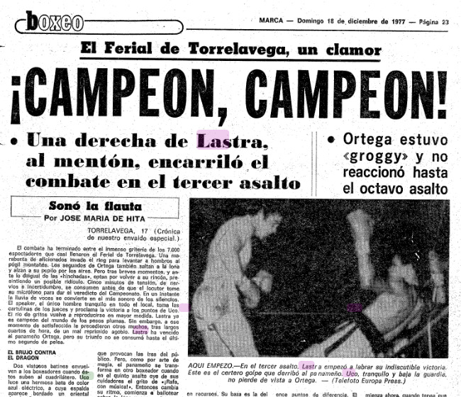 Lastra en el periódico