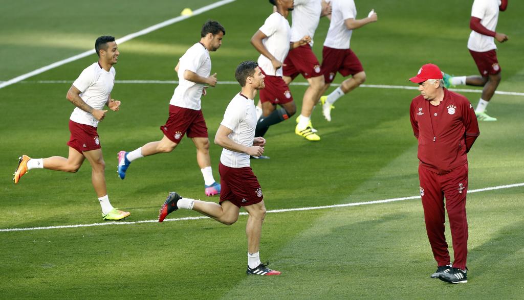Entrenamiento del Bayern de Munich.