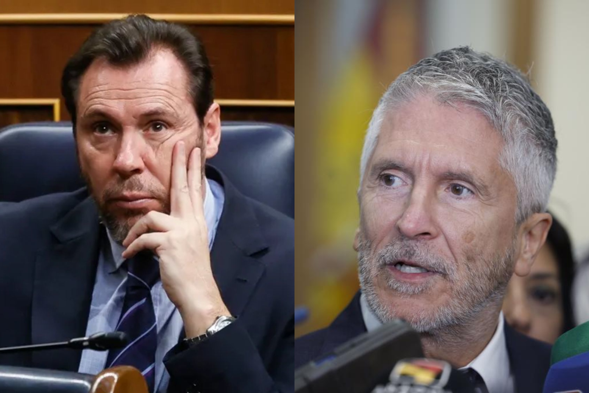 Óscar Puente y Fernando Grande-Marlaska.