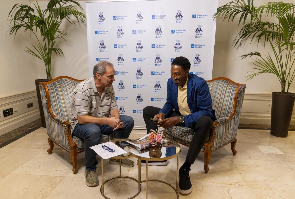 Scottie Pippen durante la entrevista.
